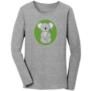 Women's long sleeve top with meditating Koala